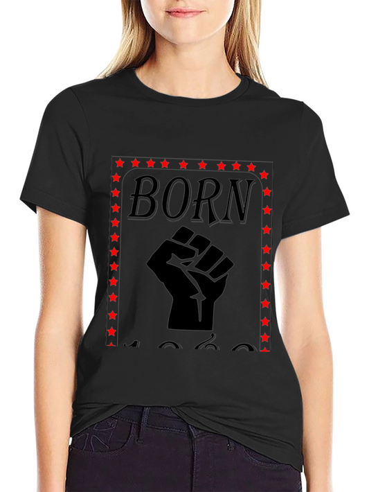 Born Black Power Fist Graphic Tee
