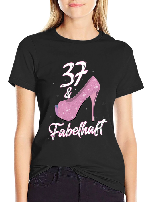 37 & Fabulous Birthday T-Shirt for Women