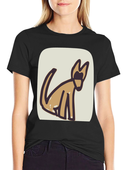 Abstract Dog Graphic Tee - Stylish & Unique