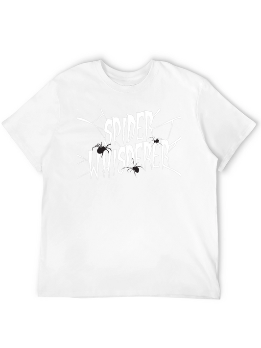 Spider Whisperer Graphic Tee - Black Cotton T-Shirt