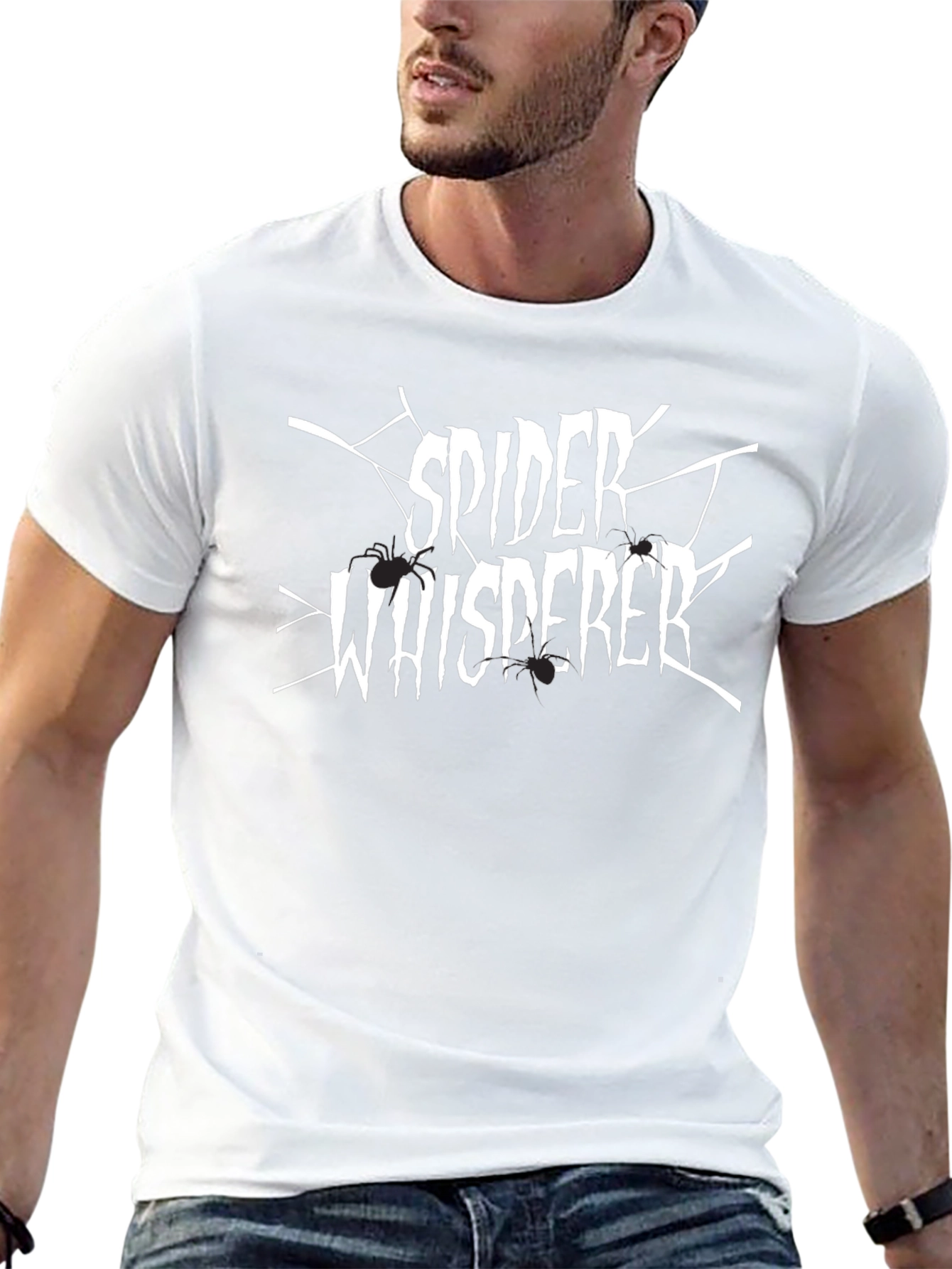 Spider Whisperer Graphic Tee - Black Cotton T-Shirt