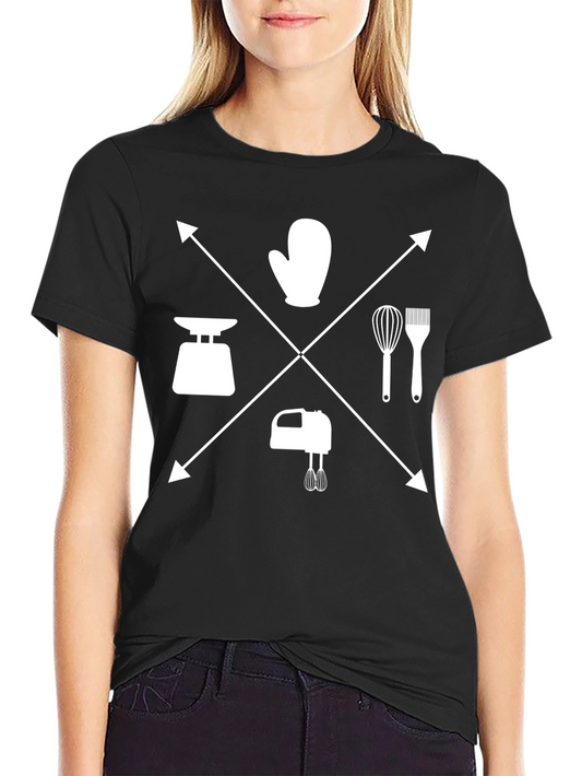 Baking Essentials Graphic Tee - Cool Chef Shirt