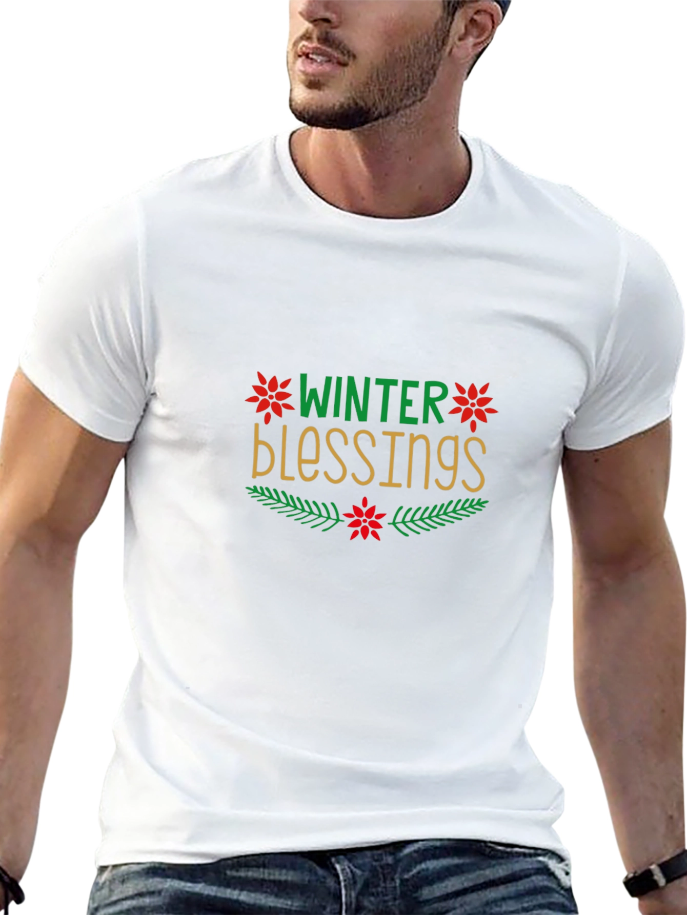 Winter Blessings Graphic Black Tee