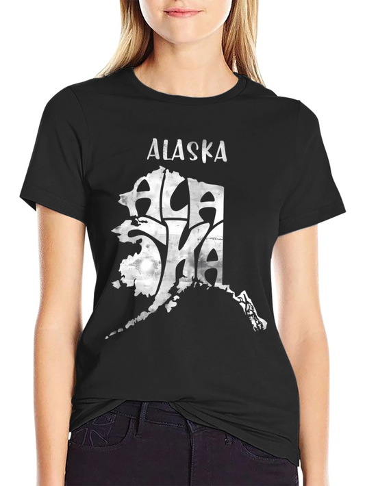 Alaska Graphic Tee - Black State Pride T-Shirt
