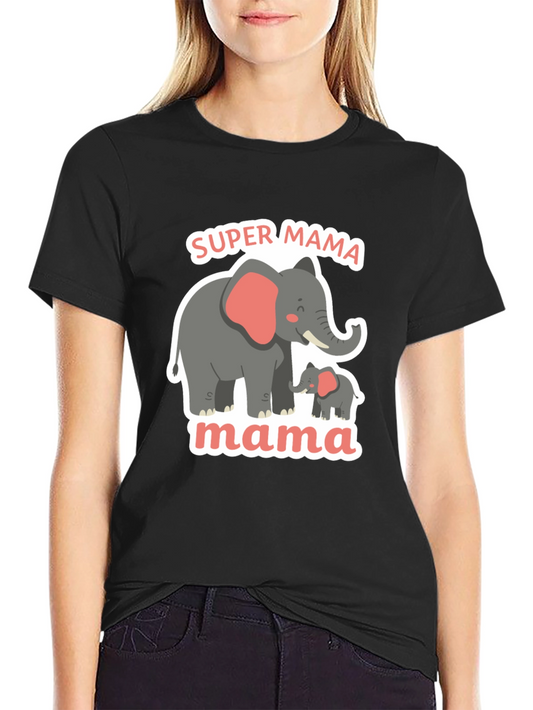 Super Mama Elephant T-Shirt - Cute Mothers Day Gift