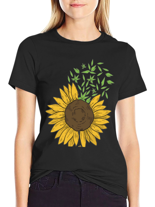 Sunflower Graphic Black Tee