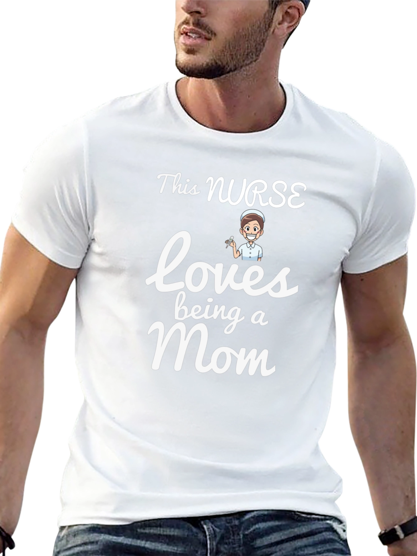 This Nurse Loves Being a Mom - Graphic T-Shirt