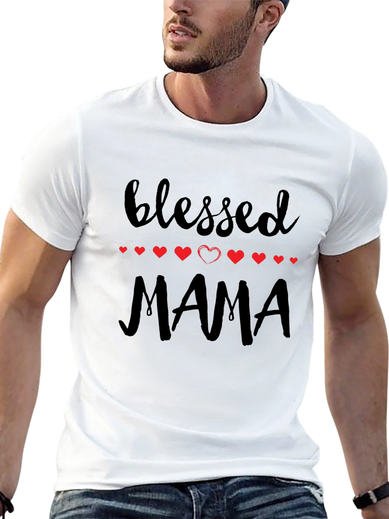 Blessed Mama Graphic Tee - Black