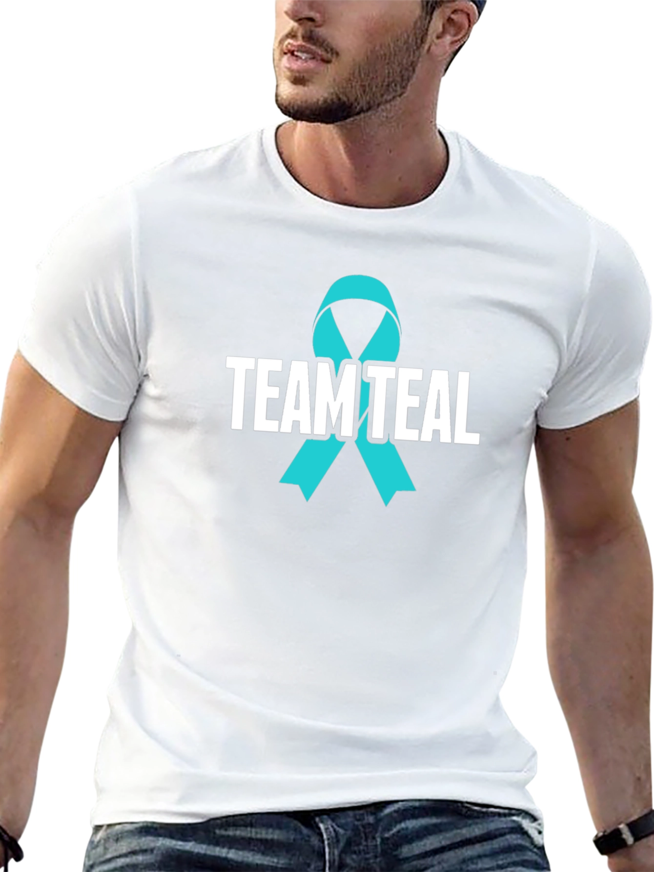 Team Teal Ribbon Awareness T-Shirt