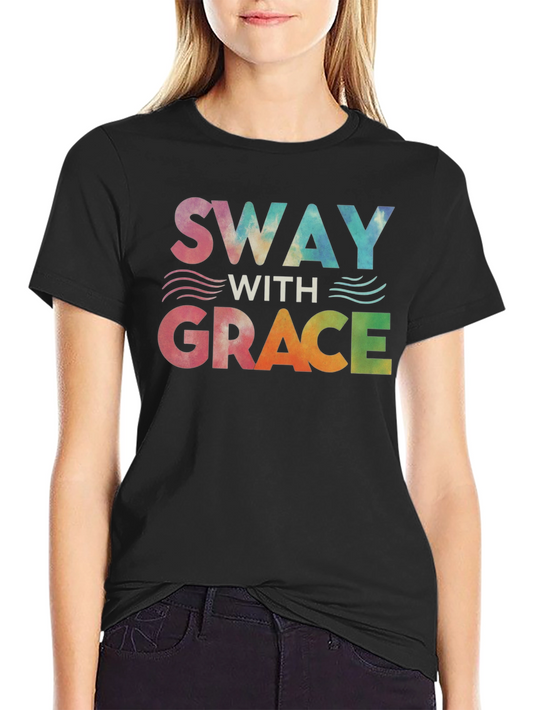 Sway With Grace Graphic Tee - Colorful Tie-Dye Style