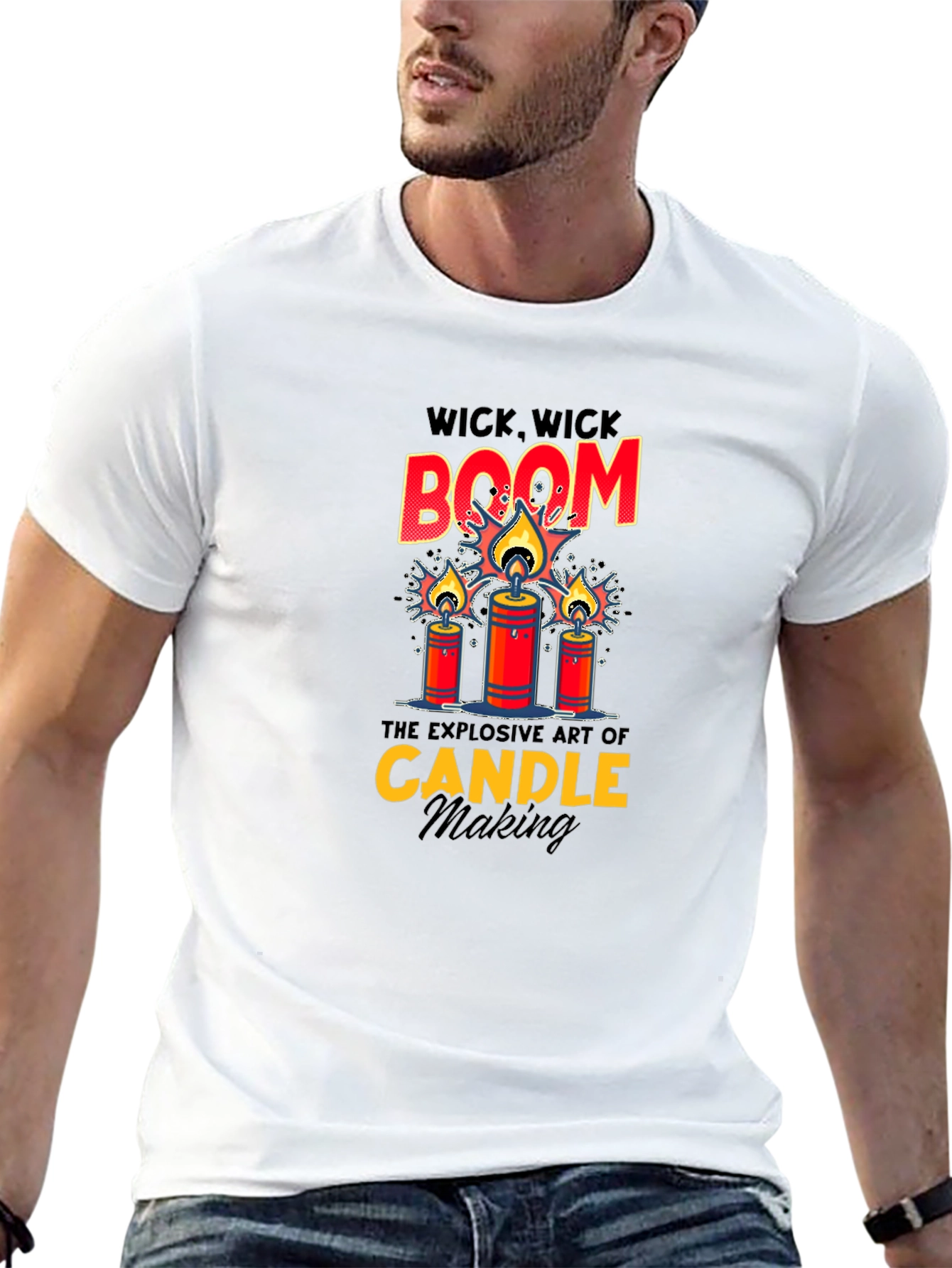 Wick Wick Boom Candle Making T-Shirt