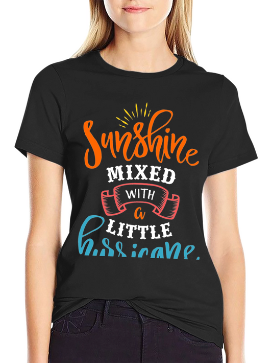 Sunshine & Hurricane Graphic Tee - Black Cotton Blend
