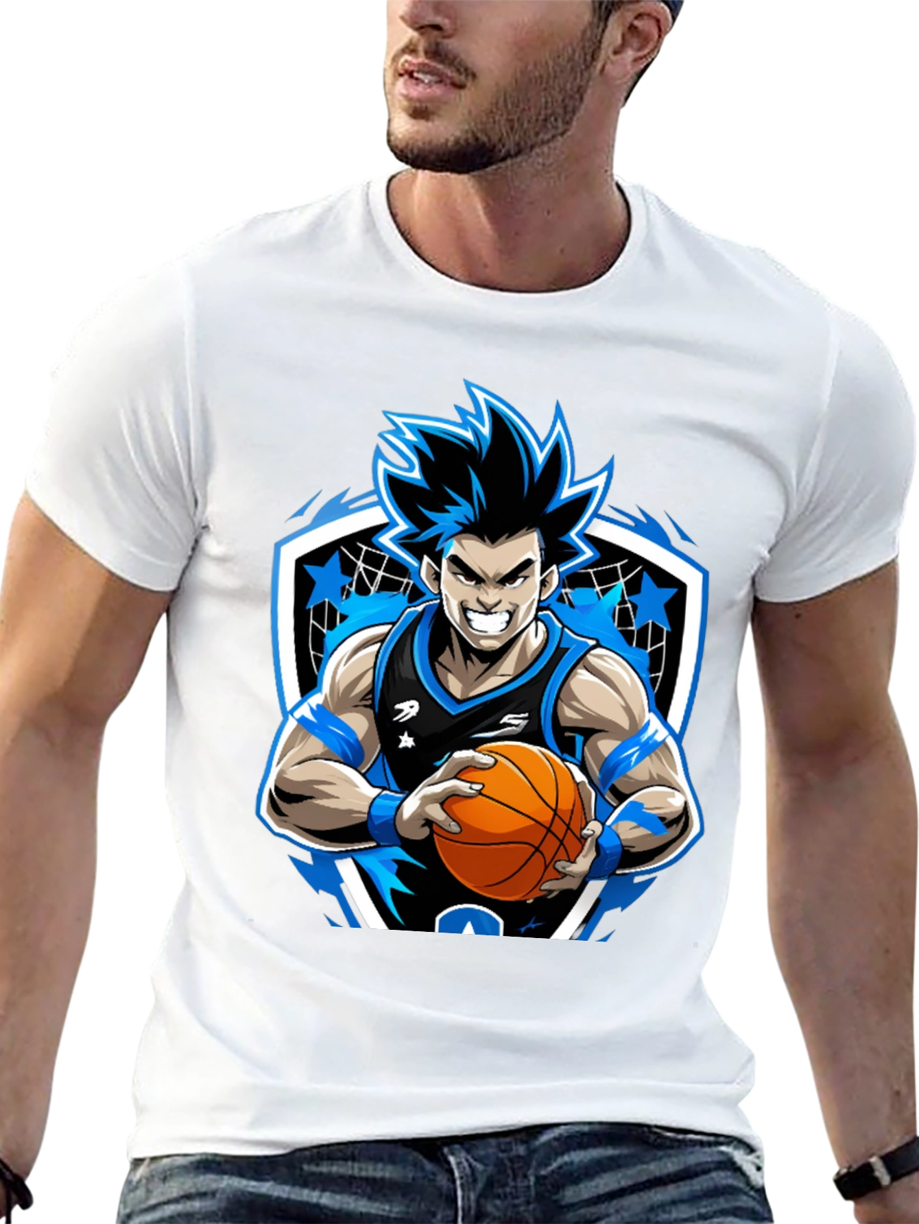 Anime Basketball Player Graphic Tee