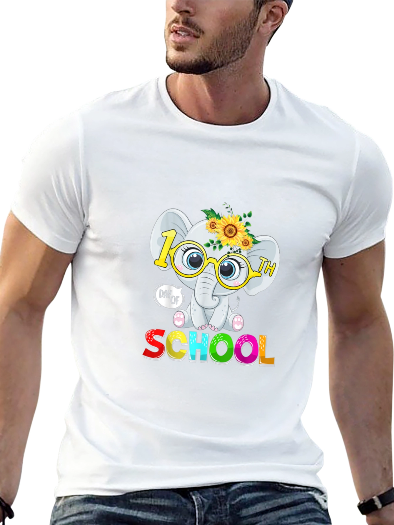 100th Day of School Elephant T-Shirt