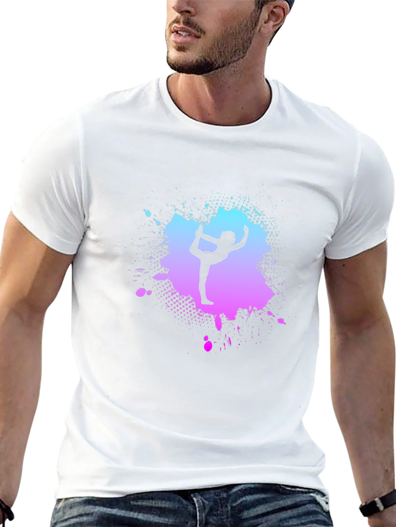 Yoga Pose Graphic T-Shirt - Trendy Mens Tee