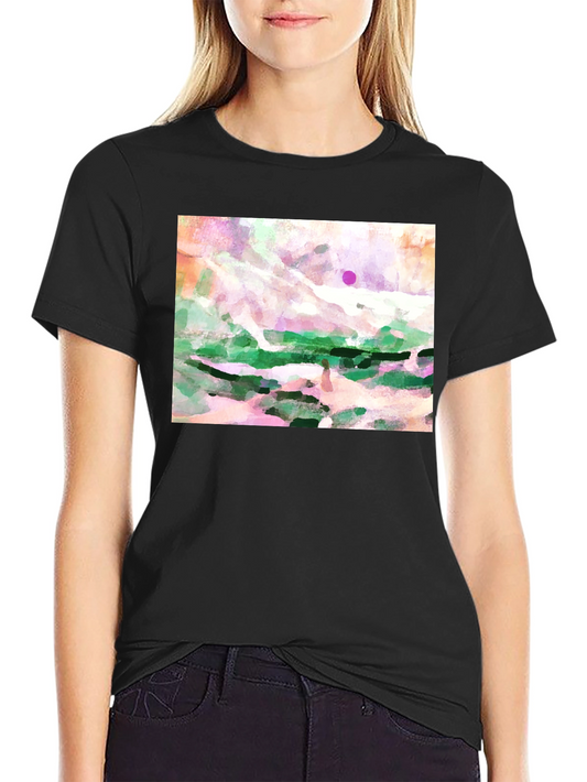Watercolor Landscape T-Shirt - Artistic Graphic Tee