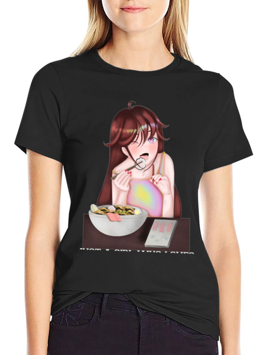 Anime Girl Eating Ramen T-Shirt