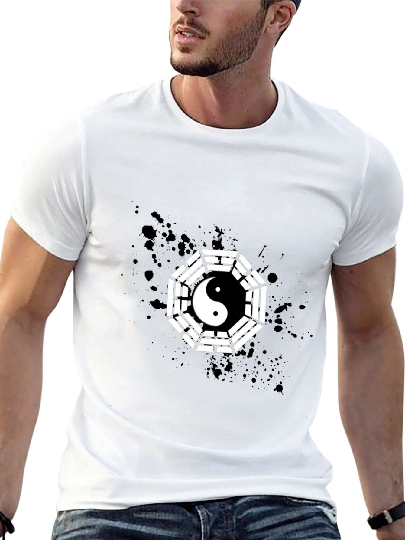 Yin Yang Bagua Graphic T-Shirt - Modern Style
