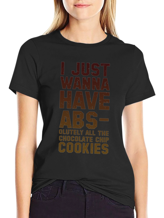 Abs & Cookies Funny Graphic T-Shirt