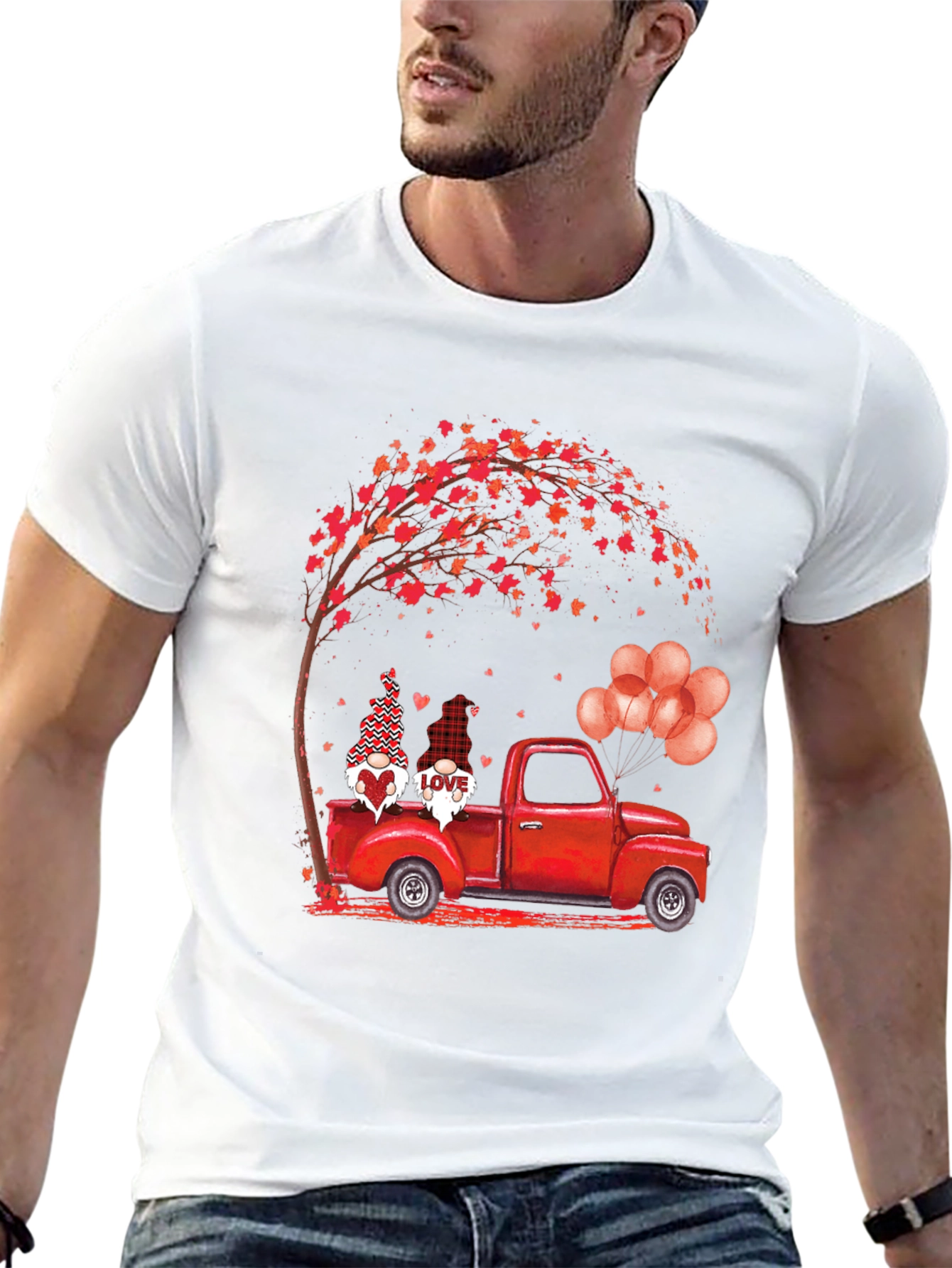 Valentines Gnome Truck T-Shirt - Love