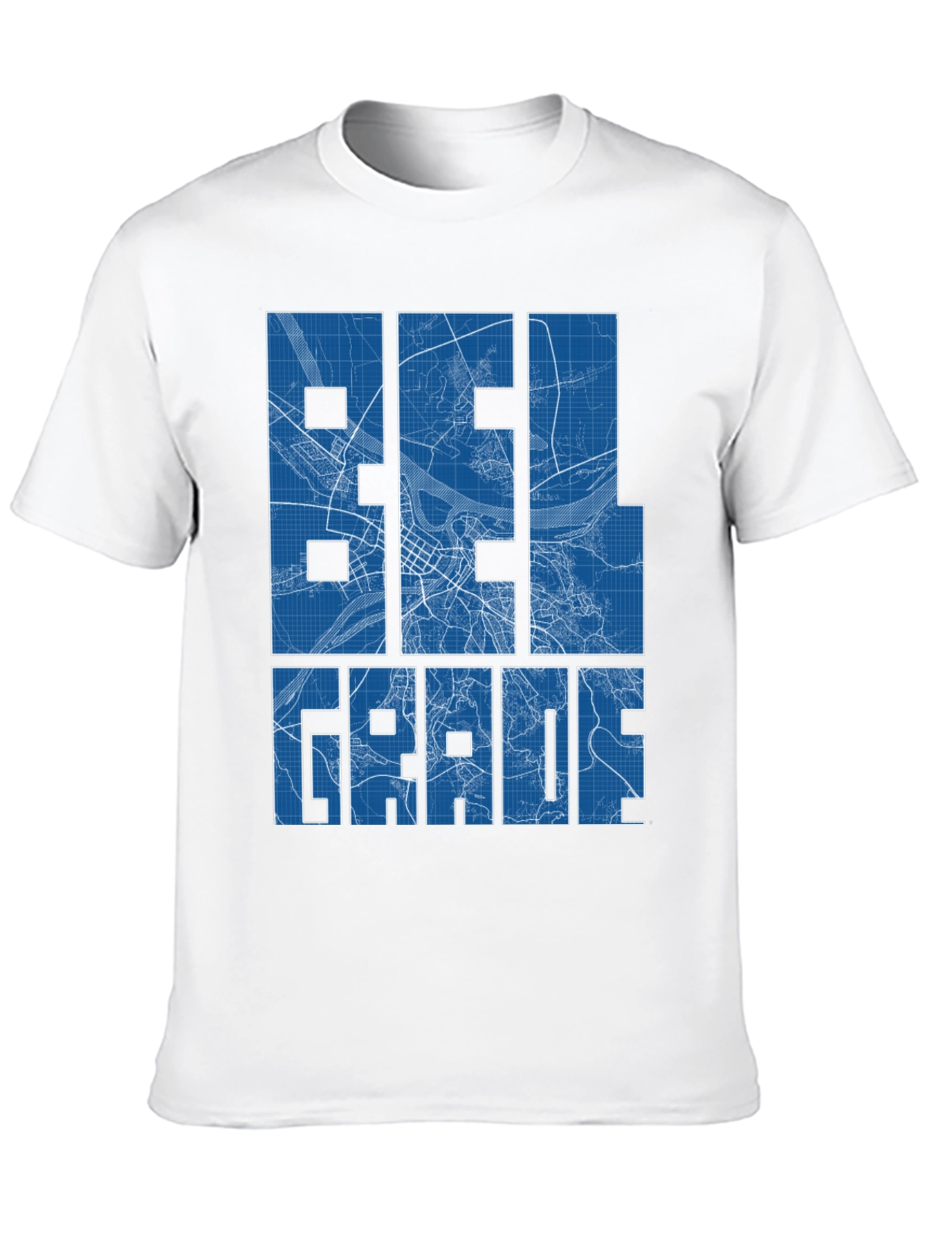 Belgrade Map T-Shirt - Urban Cityscape Design