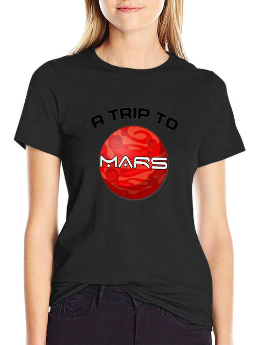 A Trip to Mars Graphic T-Shirt - Black