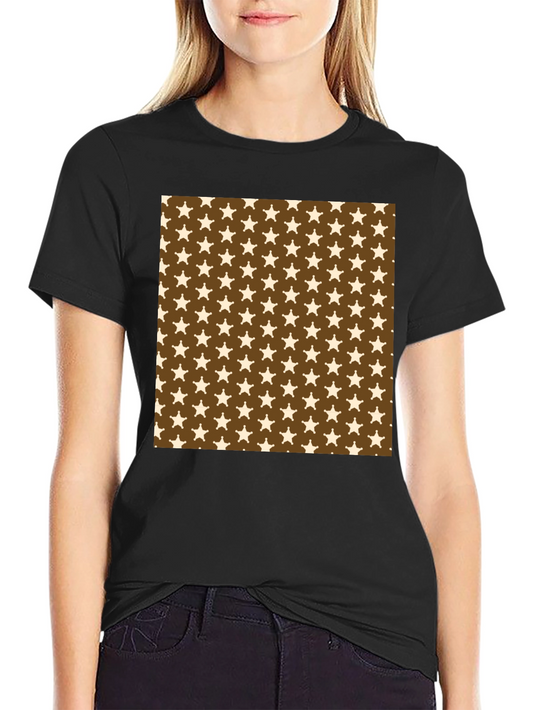 Star Pattern Black T-Shirt
