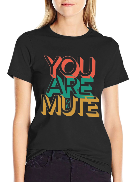 You are on Mute Graphic Tee - Trendy Black T-Shirt