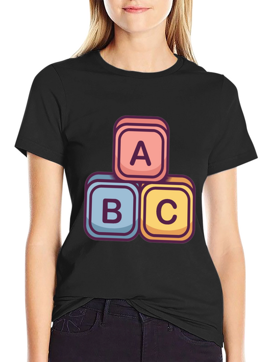 ABC Blocks Graphic Tee - Stylish Cotton Blend
