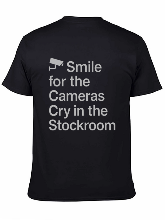 Smile for the Cameras Graphic Tee - Funny Slogan Shirt