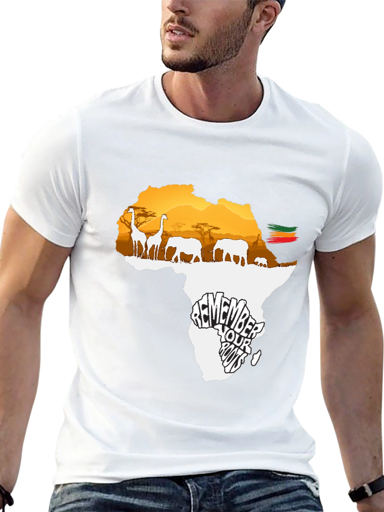 Africa Roots Graphic Tee - Black Cotton T-Shirt