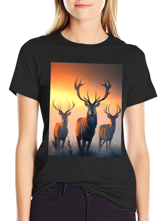 Stag Trio Graphic Tee - Wildlife Design
