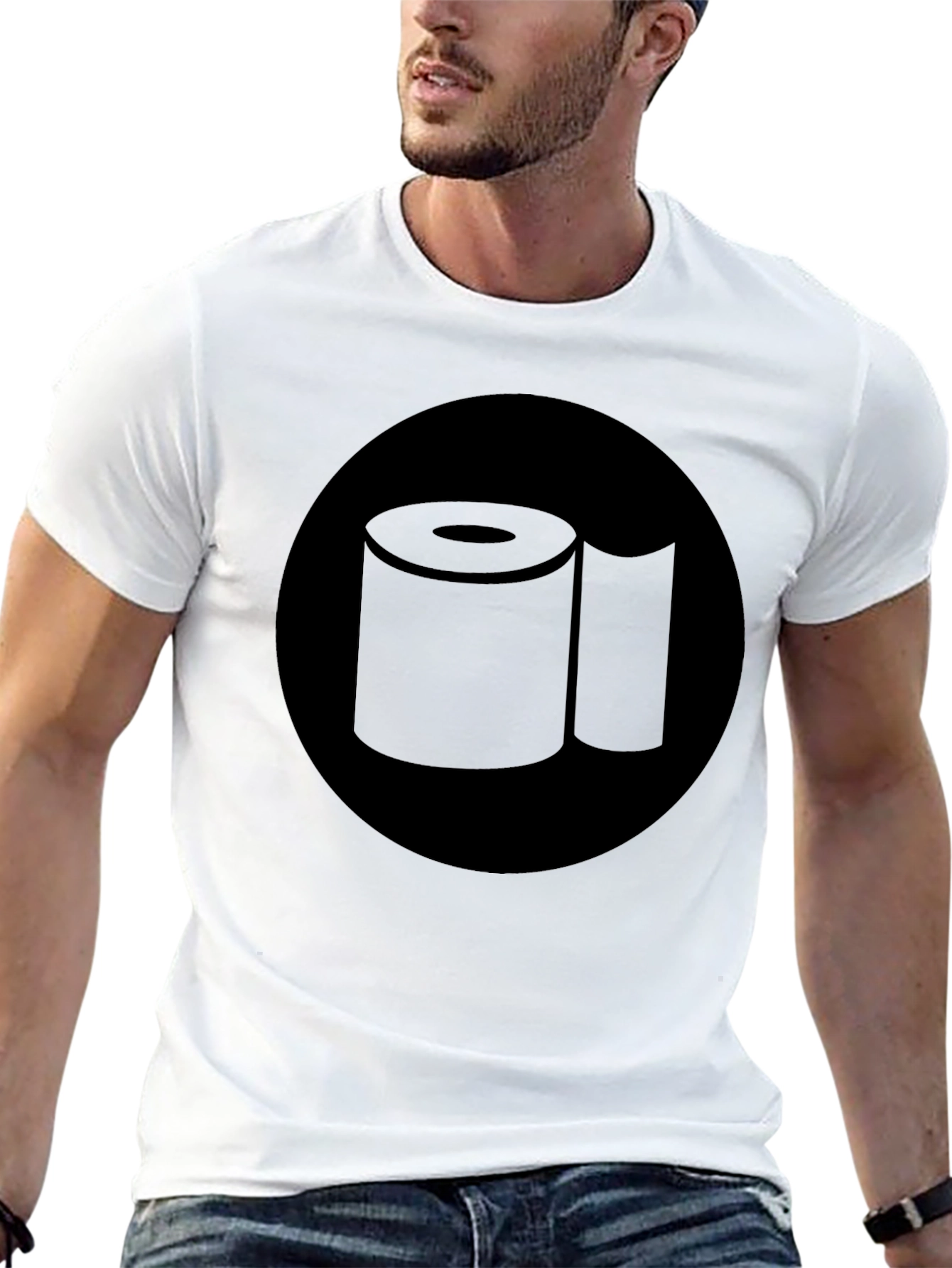 Toilet Paper Graphic Tee - Black