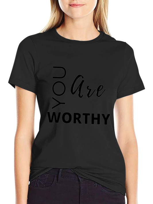 You Are Worthy Black Graphic Tee
