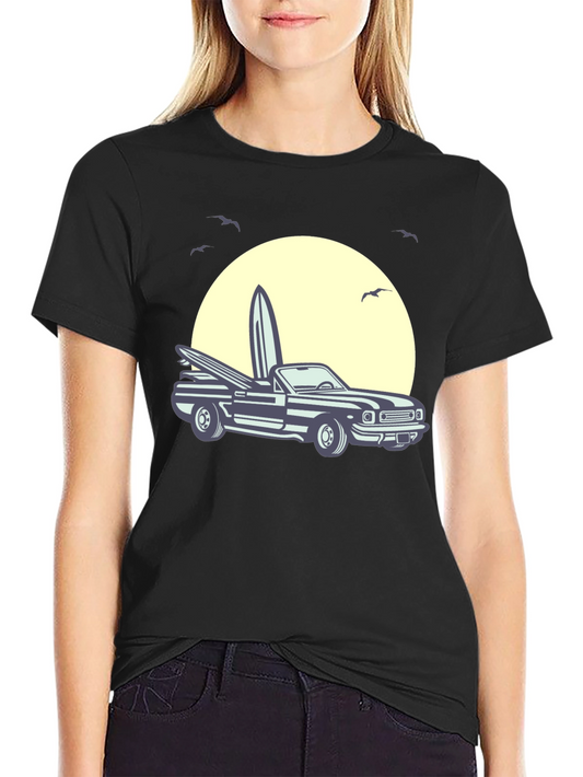 Surf Car Graphic Tee - Retro Summer Vibes