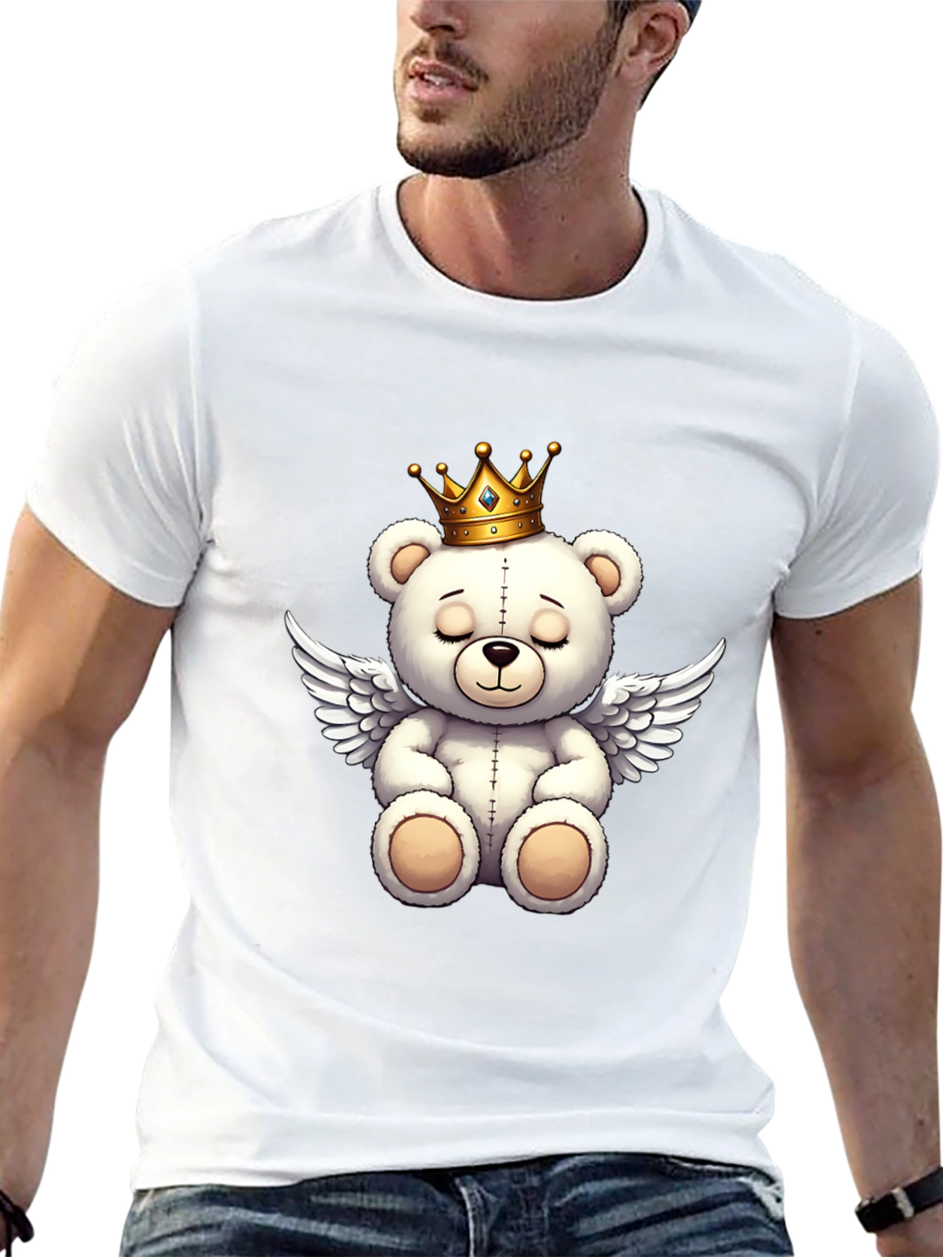 Teddy Bear Angel Graphic T-Shirt