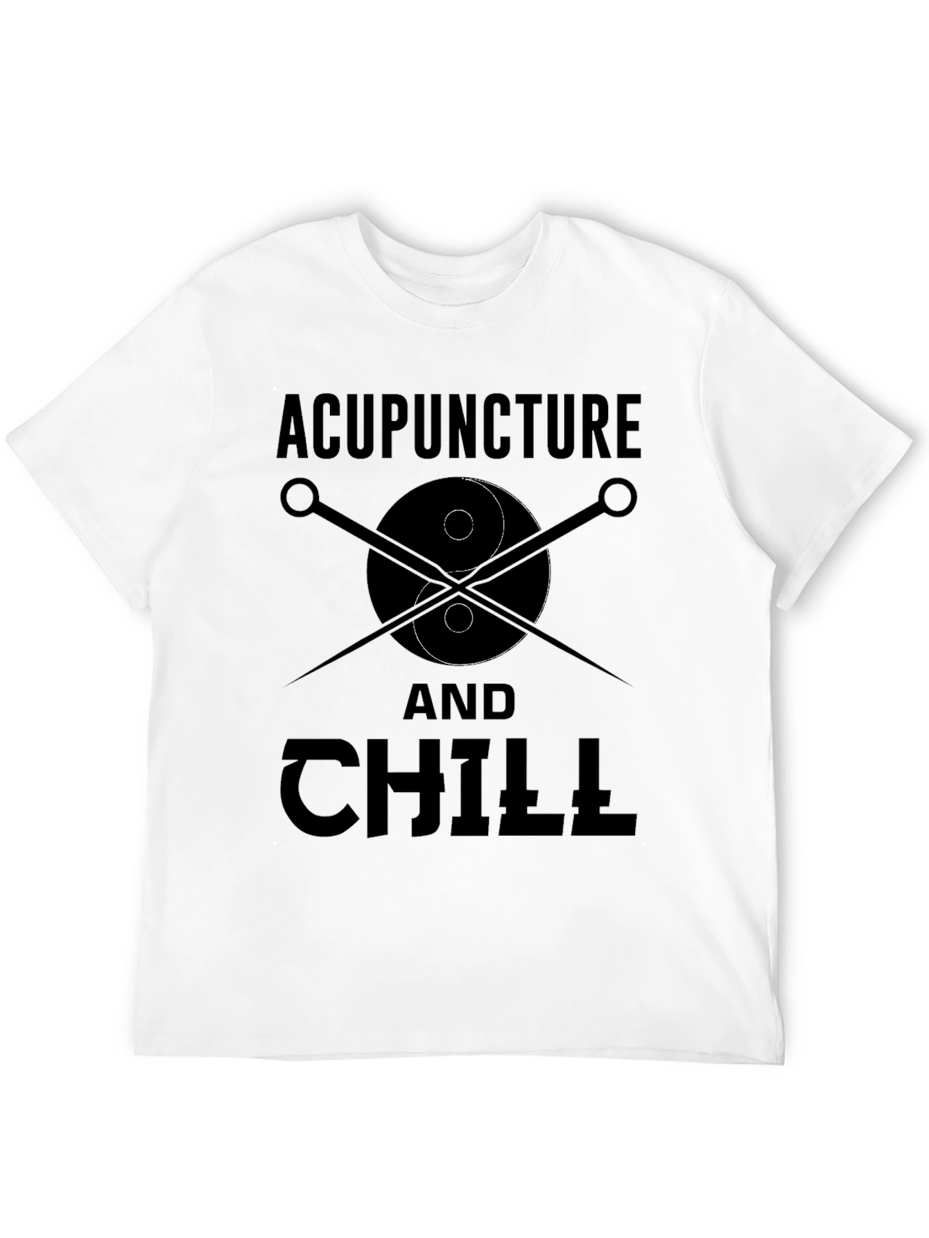 Acupuncture and Chill Black Graphic Tee