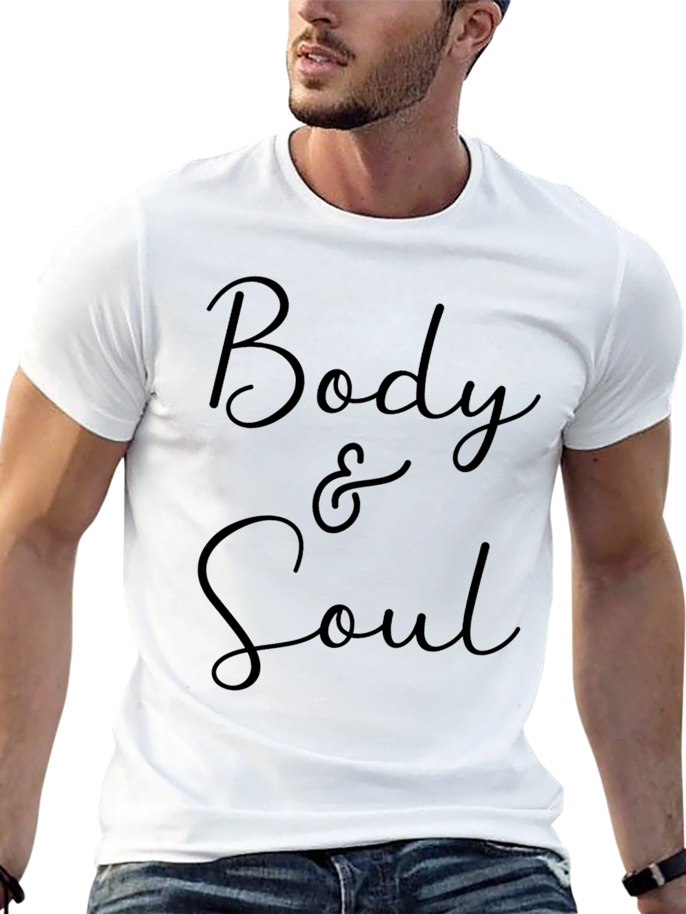 Body & Soul Graphic Tee - Stylish Black T-Shirt