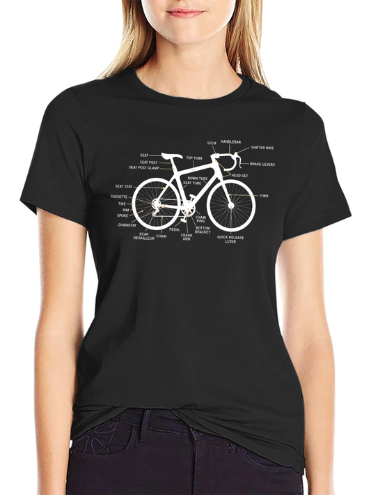 Anatomical Bike T-Shirt - Cycle Parts Diagram