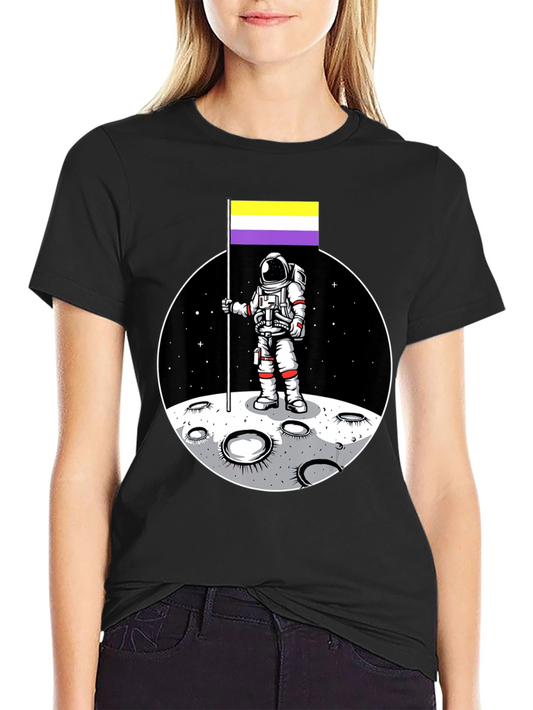 Astronaut Nonbinary Pride Flag T-Shirt