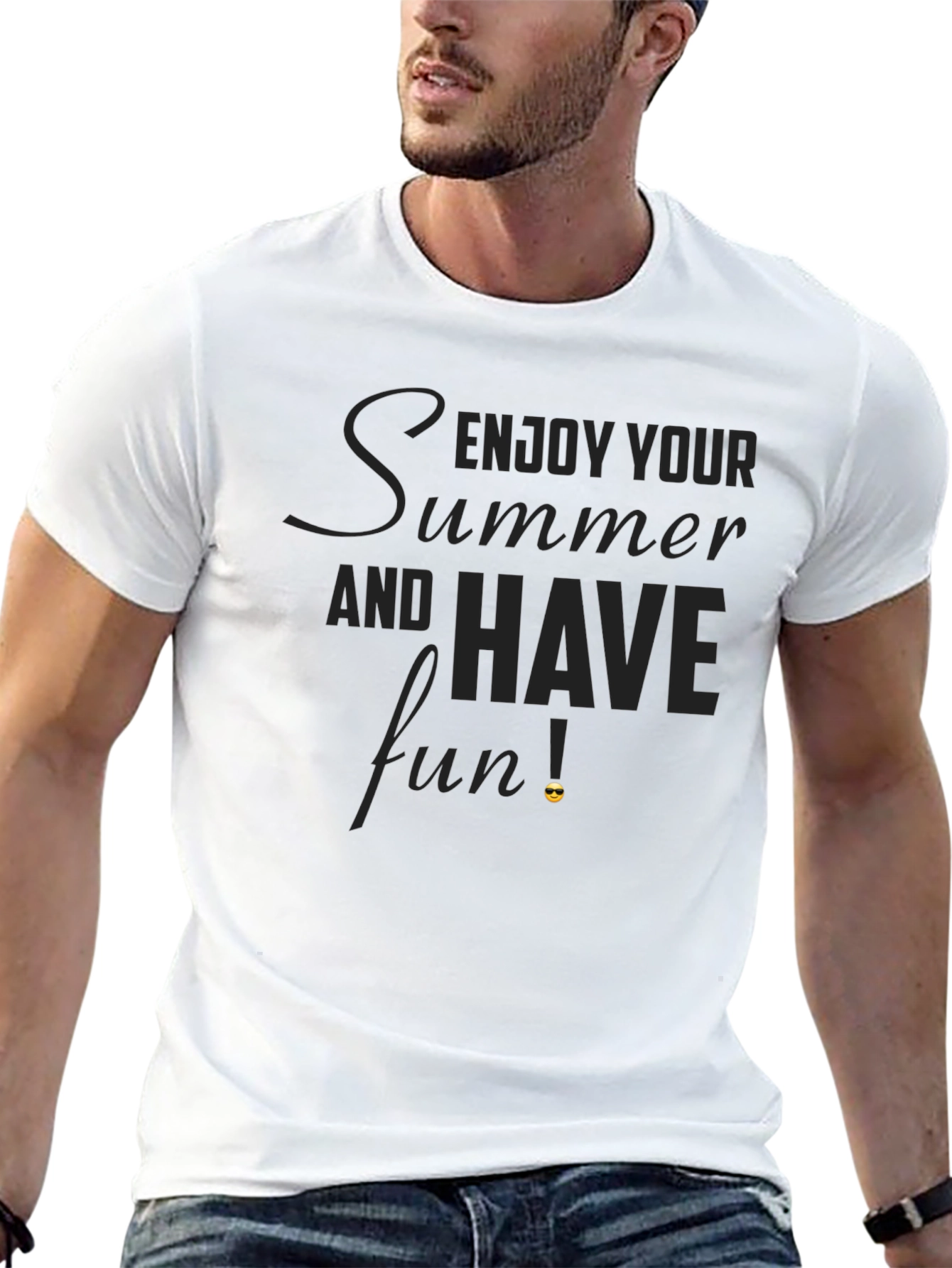 Summer Fun Black T-Shirt