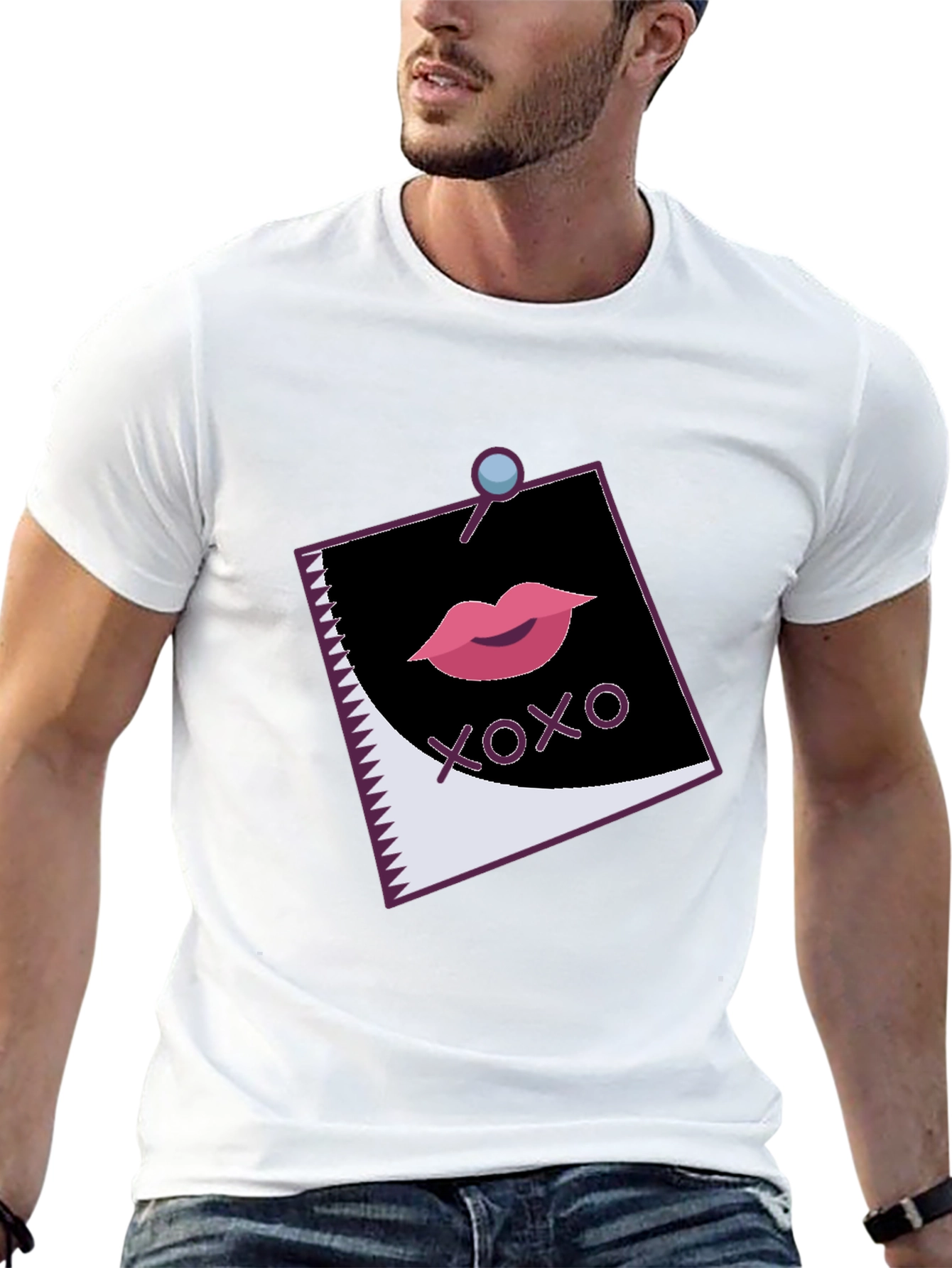 XOXO Lips Graphic Black Tee