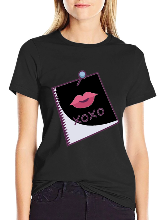 XOXO Lips Graphic Black Tee
