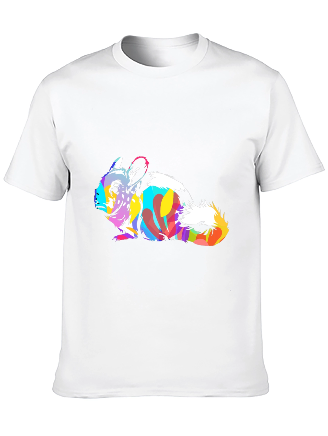 Vibrant Chinchilla Graphic Tee - Unique Animal Art