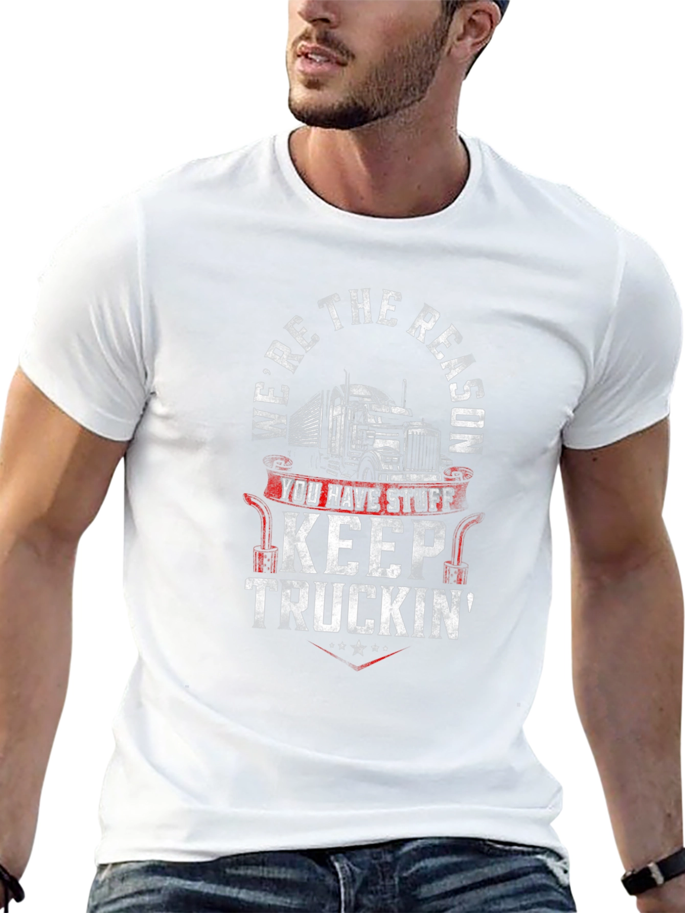 Were The Reason Keep Truckin Black T-Shirt