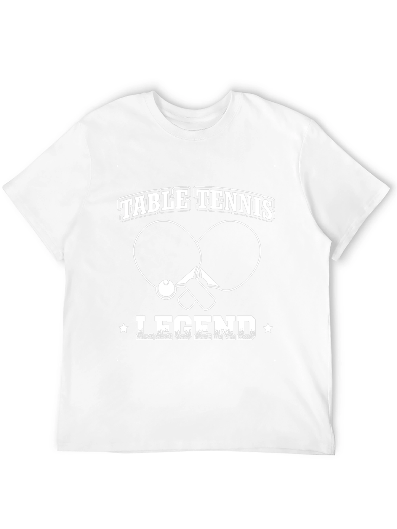 Table Tennis Legend Black Graphic T-Shirt