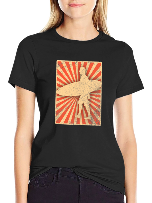 Vintage Surfer Graphic T-Shirt - Retro Beach Vibes