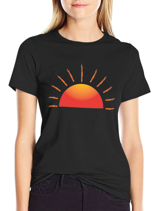 Sunset Graphic Black Tee - Stylish Everyday Wear