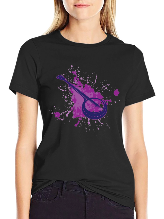 Banjo Graphic Tee - Black Cotton T-Shirt