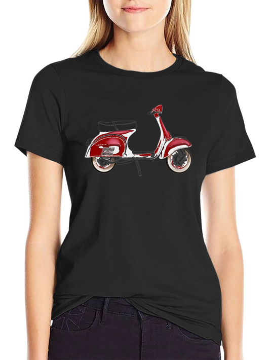 Vintage Scooter Graphic Tee - Classic Retro Style